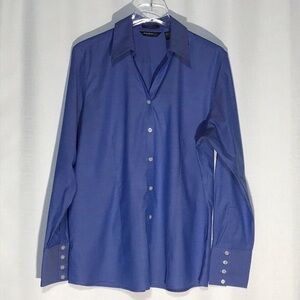 Eddie Bauer Men's Classic Blue Dress Shirt